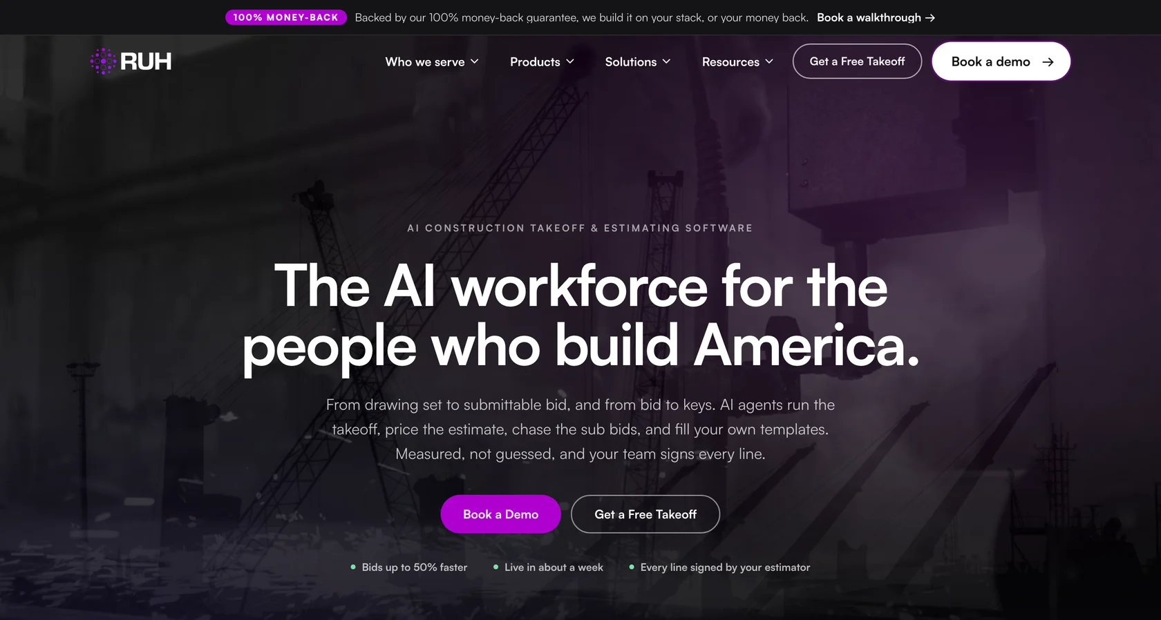 ruh.ai, the live site the system runs